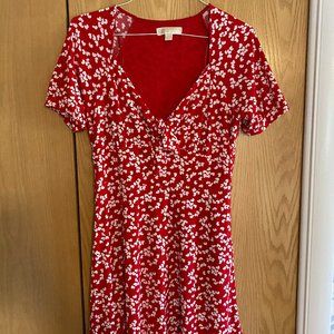Michael Kors Red Patterned Dress